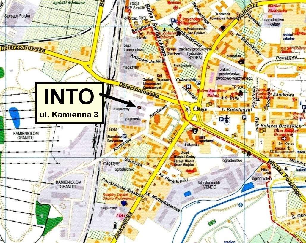 Kliknij - zobaczysz plan Strzelina 1:8000