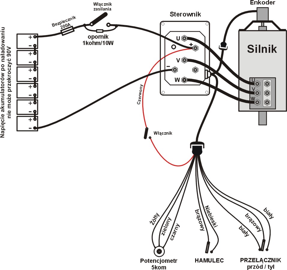 Regulator obrotów do silnika indukcyjnego KIM7230 - schemat połączeń
