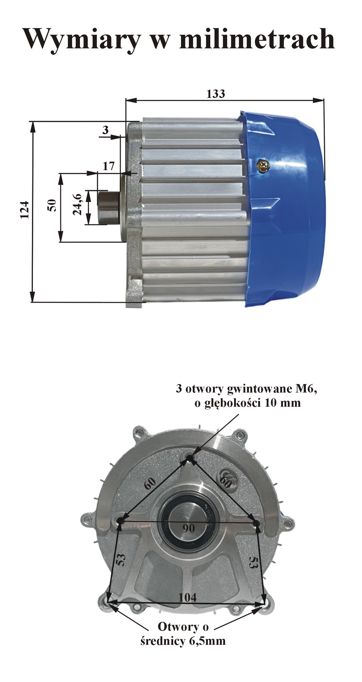 Silnik 10kW - wymiary
