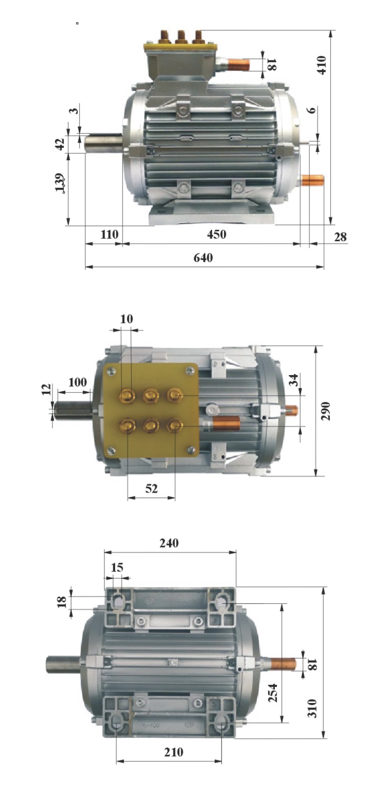 Silnik Indukcyjny 100kW - wymiary