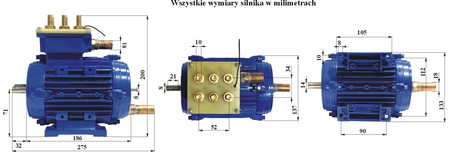 Silnik Indukcyjny 100kW - wymiary