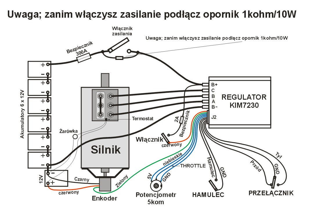 Regulator obrot�w do silnika indukcyjnego�KIM7230 - schemat po��cze�