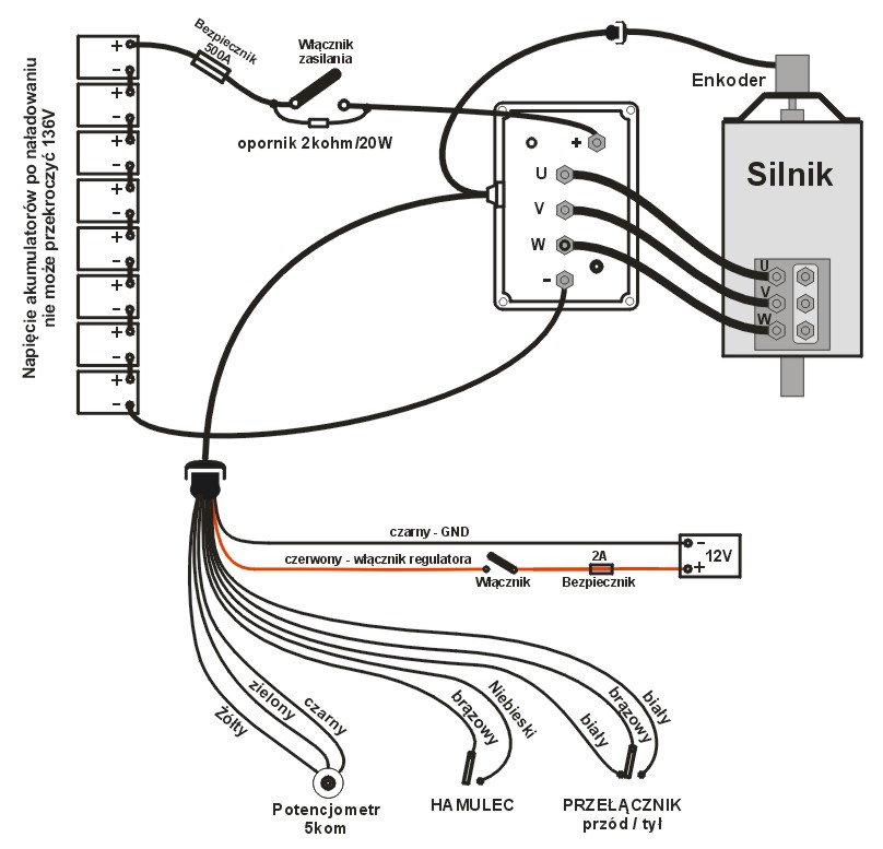 Sterownik do silnika indukcyjnego�- schemat po��cze�