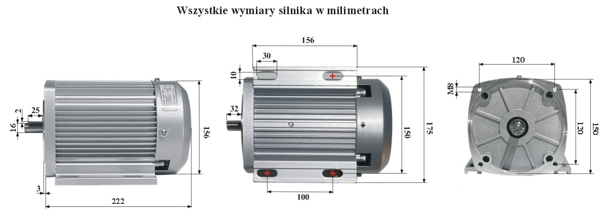 Silnik Indukcyjny 100kW - wymiary