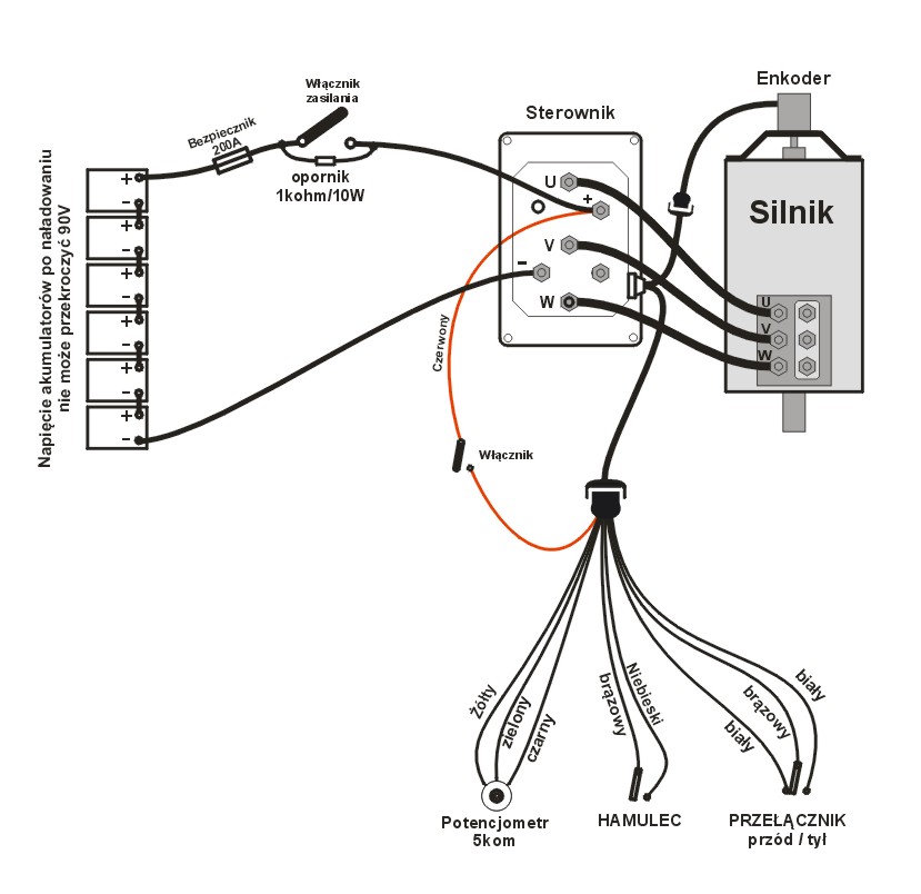 Regulator obrot�w do silnika indukcyjnego�KIM7230 - schemat po��cze�